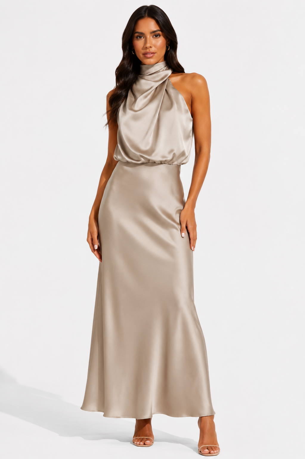 Gia | Vestido largo de satén elegante