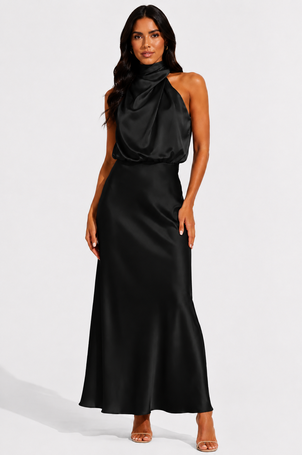 Gia | Vestido largo de satén elegante