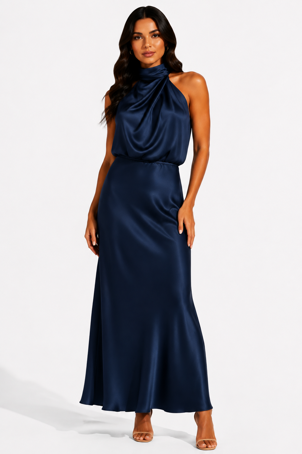 Gia | Vestido largo de satén elegante